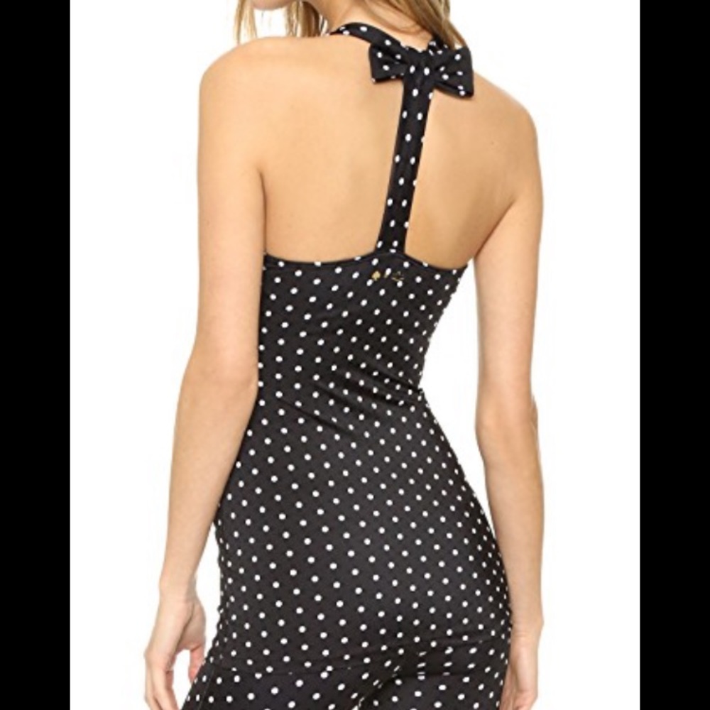 Kate Spade ♠️ black w/ white polkadot athletic top